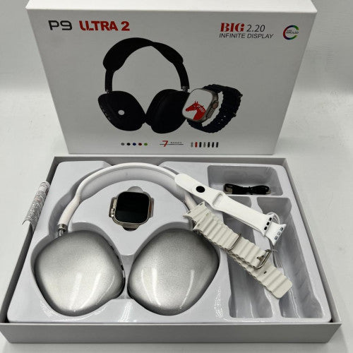 RELOJ P9 ULTRA SMARTWATCH GRIS 7 CORREAS